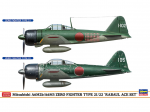 Hasegawa Mitsubishi Zero A6M2b/A6M3 Type 21/22 1/72 &ndash; Rabaul Ace rinkinys