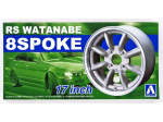 Aoshima RS Watanabe 8 Spoke 17" ratų komplektas 1/24 (05243)