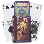 Bicycle Peacock Purple žaidimo kortos &ndash; karali&scaron;ka violetinė, folija, pokeriui