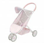 Arias Emma lėlių triratis vežimėlis &ndash; sulankstomas, su stogeliu, rožinis/pilkas, 3+