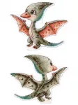Siuvinėjimo kryželiu rinkinys &bdquo;Mažasis pterodaktilis&ldquo; 10x13 cm