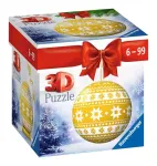 Ravensburger 3D dėlionė &bdquo;Geltonas kalėdinis rutulys&ldquo;, nuo 6 m.