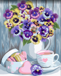Tapybos pagal skaičius rinkinys: Violets 40x50 cm B134
