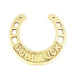 Žalvarinė pasaga 15 cm &bdquo;Good Luck&ldquo; &ndash; sėkmės talismanas namams