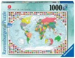 Ravensburger dėlionė &bdquo;Žemės portretas. Pasaulio žemėlapis&ldquo;, 1000 det.