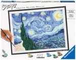 Ravensburger tapyba pagal skaičius &bdquo;Vincent van Gogh: Žvaigždėta naktis&ldquo;, 40&times;30 cm