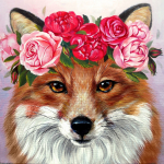 Deimantinis paveikslas Foxy Lady WD271 20*20 cm