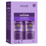 Inoar Speed Blond Duo Kit Pilkinantis, drėkinantis rinkinys &scaron;viesiems plaukams,  2x250 ml