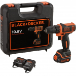 Suktuvas-gręžtuvas Black & Decker BDCDD12K-QW; 10,8 V; 1x1,5 Ah akum.