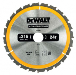 Pjovimo diskas medienai DeWalt DT1952; 216x30 mm; 24T