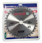 Pjovimo diskas medienai Specialist+ Wood; 260x30 mm; Z36