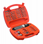 Akumuliatorinis suktuvas BLACK & DECKER A7071; 6 V + 54 dalių priedų rinkinys