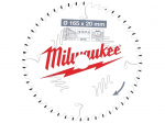 Pjovimo diskas medienai Milwaukee 4932471295; 165x20x2,2 mm; Z48; 5&deg;
