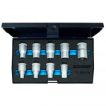 Galvučių komplektas Gedore TX 19 E-09; TORX; 1/2''; 9 vnt.