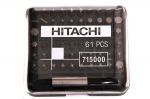 Sukimo antgalių rinkinys Hikoki 715000; 1/4''; 61 vnt.