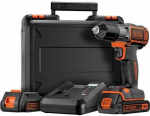 Suktuvas-gręžtuvas Black & Decker ASD18KB-QW; 18 V; 2x1,5 Ah akum.
