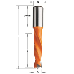 Grąžtas medienai CMT; S=10x20 mm; D=6x30 mm
