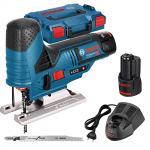 Siaurapjūklis Bosch GST 12V-70 Professional; 12 V; 2x3,0 Ah akum.