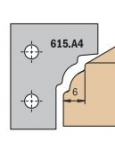 Profiliniai frezavimo galvų peiliai CMT 615.A4; 2 vnt.