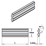Obliavimo peiliai CMT 795.260.10; 260x10x2,3 mm; 2 vnt.