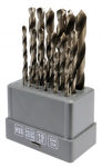 Grąžtų komplektas metalui Vorel 21999; 1-10 mm; 19 vnt.