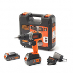 Suktuvas-gręžtuvas Black & Decker BCD003MEM2K-QW; 18 V; 1x2,0/4,0 Ah akum.