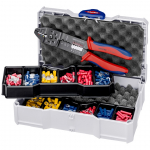 Antgalių presavimo replės Knipex 979026; 240 mm + priedai