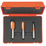 Frezų rinkinys CMT round nose; 1/4'' (6,35 mm); 3 dalys