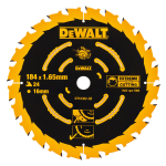 Pjovimo diskas medienai DeWalt Extreme; 184x1,65x16,0 mm; Z24; 5&deg;