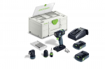 Suktuvas-gręžtuvas Festool TXS 18 C 3,0-Set 18 V; 2x3,0 Ah akum.