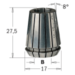 Įvorė CMT ER16 184.100.16; 10 mm