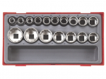 Galvučių komplektas Teng Tools TT1217-6; 17 vnt.;&nbsp;1/2'';&nbsp;10-32mm