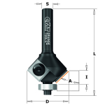 Nuožulnų freza CMT 659.045.11; 29/8 mm su guoliu