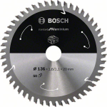 Pjovimo diskas Bosch Standard for Aluminium 2608837754; 136x20 mm; Z50
