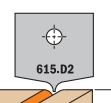 Profiliniai frezavimo galvų peiliai CMT 615.D2; 1 vnt.