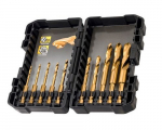 Grąžtų komplektas metalui DeWalt Titanium; 3-12 mm; 10 vnt.