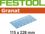 &Scaron;lif. popierius plok&scaron;t. &scaron;lifuokliui Granat; 115x228mm; P120; 100 vnt.