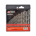Grąžtas metalui AWTools AW41203; HSS; 1-10 mm; 19 vnt.