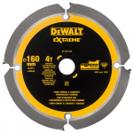 Pjovimo diskas fibrocementui DeWalt; 160x1,8x20,0 mm; Z4; 12&deg;