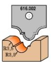 Profiliniai frezavimo galvų peiliai CMT 665.002; 1 vnt.