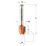 Nuožulnų freza CMT; S=6 mm; D=12 mm