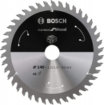 Pjovimo diskas medienai Bosch Standard for Wood 2608837672; 140x20 mm; Z42