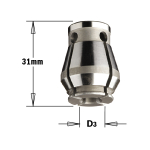 Įvorė CMT 124.120.00; 12 mm