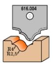 Profiliniai frezavimo galvų peiliai CMT 665.004; 1 vnt.