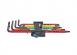&Scaron;e&scaron;iakampių raktų rinkinys Wera 967/9 TX XL Multicolour HF 1; TX8-TX40; 9 vnt.