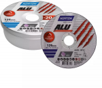 Abrazyvinis pjovimo diskas Norton ALU T41; 125x1x22,23 mm; 20 vnt. + 2 diskai