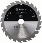 Pjovimo diskas medienai Bosch Standard for Wood 2608837674; 150x20 mm; Z24