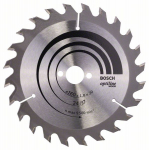 Pjovimo diskas medienai Bosch OPTILINE WOOD; 160x1,8x20,0 mm; Z24; 15&deg;