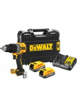 Smūginis gręžtuvas-suktuvas DeWalt DCD805E2T-QW; 18 V; 2x1,7 Ah akum.