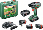 Suktuvas-gręžtuvas Bosch AdvancedDrill 18; 18 V; 2x2,5 Ah akum. + priedai